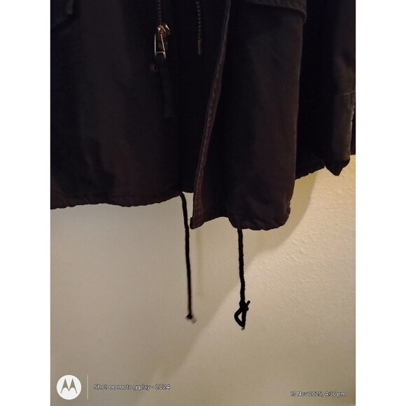 Black Rothco Ultra Force military-style field coat with multiple cargo pockets, - Picture 7 of 7